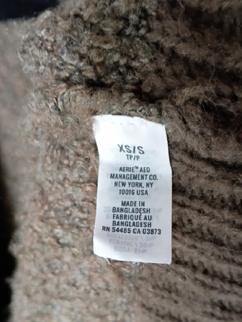 aerie Women's Olive Taupe Bouclé Open-Front Cardigan Size XS - Picture 5 of 8